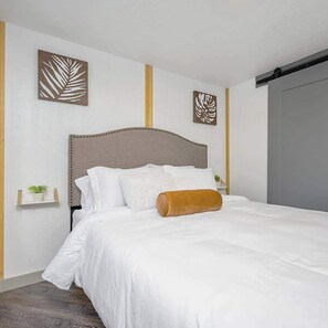 2 slaapkamers, een strijkplank/strijkijzer, wifi, beddengoed