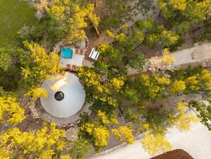 Exterior - Voyager Yurt Cabin Luxe Glamping w Private Hot Tub (Canyon Lake)