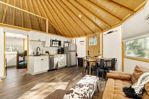 TV, offices - Stetson + Bronco: 2 Lux Connected Yurts | 5bds 2ba (Canyon Lake)