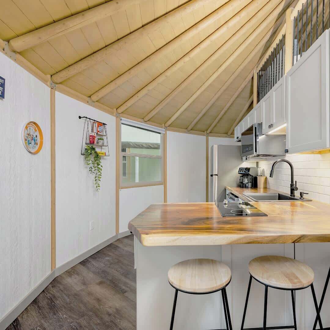 Fridge, microwave, stovetop, dishwasher