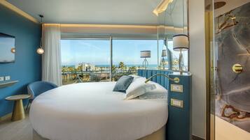 Suite monolocale Junior, terrazzo, vista mare | Vista dalla camera