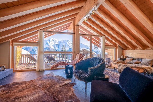 Living area - Caspar Penthouse (Riederalp)