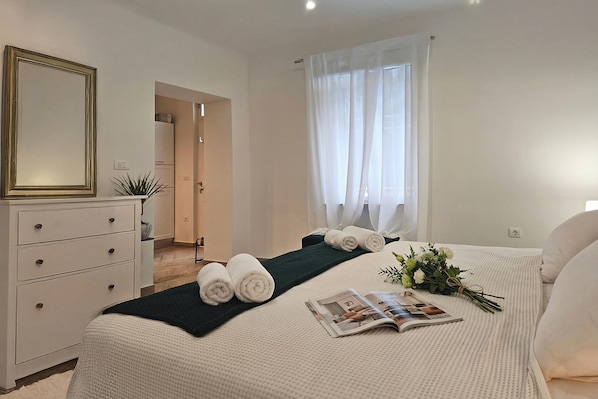 Honeymoon Apartment, Multiple Bedrooms, Sea Facing (Sea and City Retreat Opatija) | 1 bedroom, iron/ironing board, free WiFi, bed sheets