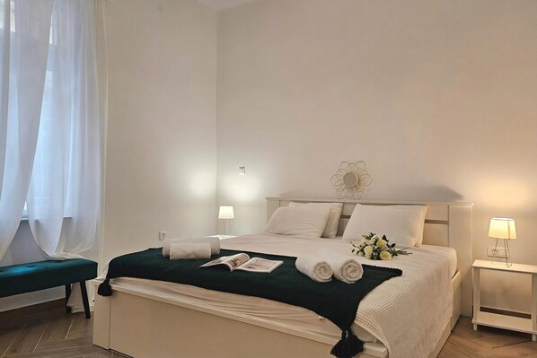 Honeymoon Apartment, Multiple Bedrooms, Sea Facing (Sea and City Retreat Opatija) | 1 bedroom, iron/ironing board, free WiFi, bed sheets