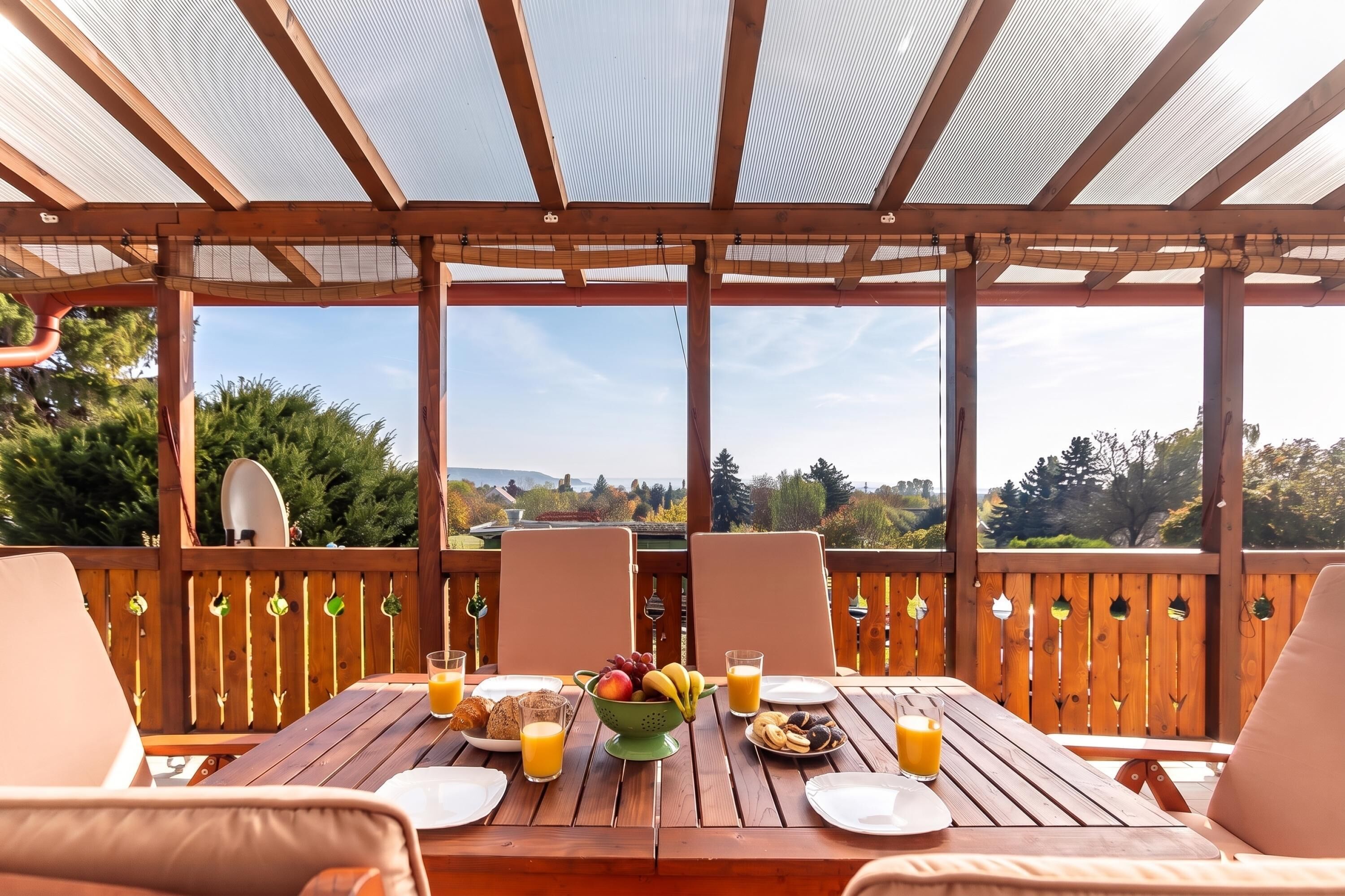 Standard House, 3 Bedrooms, Microwave (Balaton View From Almadi with Terrace) | Outdoor dining