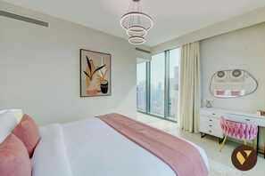 2 bedrooms, Egyptian cotton sheets, premium bedding, in-room safe - Vogue | Boulevard Heights near Burj Khalifa | Dubai mall (Dubai)