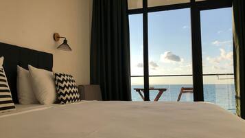 Comfort Double Room, Balcony, Sea View | Blackout curtains, soundproofing, iron/ironing board, free WiFi