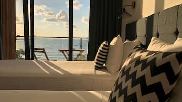 Comfort Twin Room, Balcony, Sea View | Blackout curtains, soundproofing, iron/ironing board, free WiFi