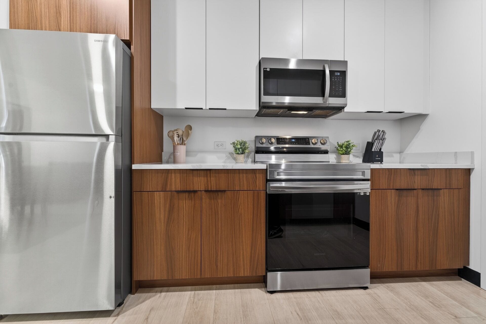Fridge, oven, stovetop, dishwasher