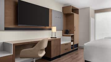 Premium bedding, memory-foam beds, in-room safe, desk