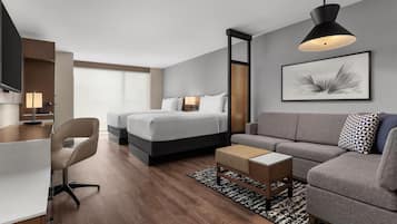 Premium bedding, memory foam beds, minibar, in-room safe