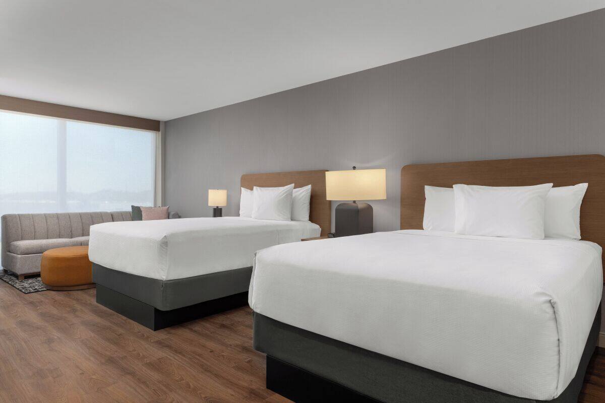 Memory foam beds, in-room safe, desk, laptop workspace