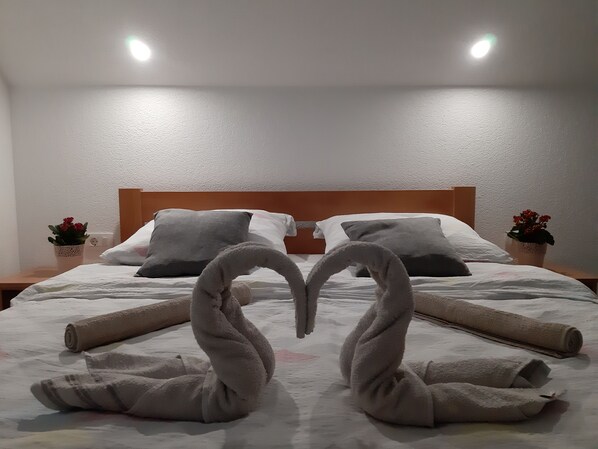 2 bedrooms, iron/ironing board, travel crib, WiFi