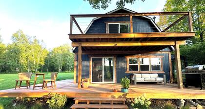 Birder's Paradise: Cozy Modern Cabin on Private Pond w/Wood-Stove & New Kitchen!