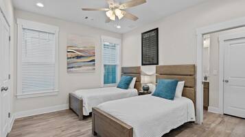 2 bedrooms, iron/ironing board, WiFi, bed sheets