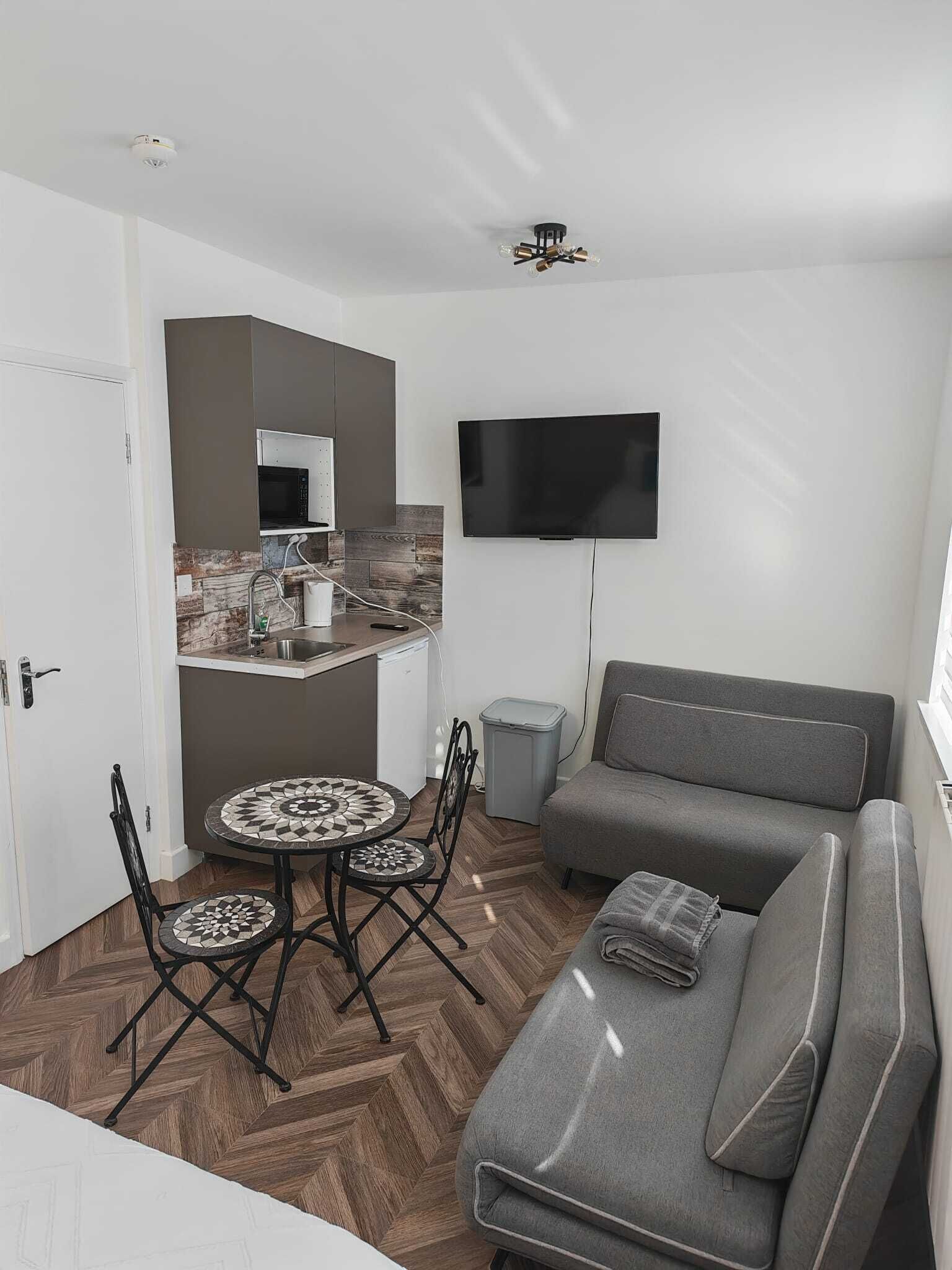 Studio – deluxe, eget bad, byutsikt | Eget kjøkken