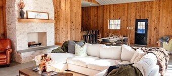 The Greenwood, a modern barndominium. Cozy, spacious, and private