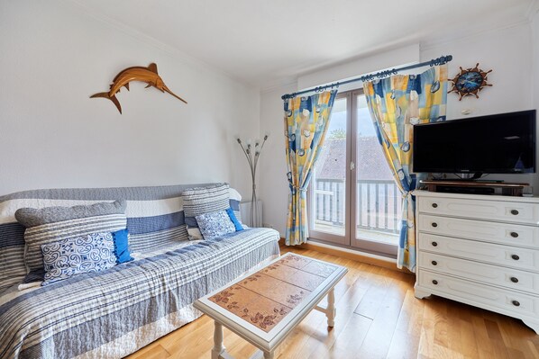 Una televisión, un reproductor de DVD