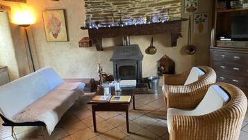 TV, fireplace, DVD player