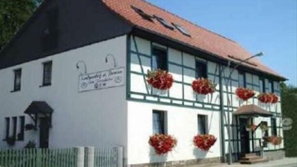 A traditional building with a white facade, dark roof, and multiple windows. - Gästehaus Zum Felsenkeller Steigerthal  (Nordhausen)