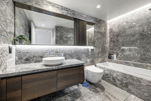 Apartemen Comfort, 1 kamar tidur | Kamar mandi | Pengering rambut, handuk, sabun, dan sampo