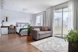 Living area - Tabas by Blueground Edifício Saint Charbel (São Paulo)