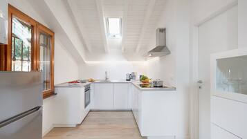 Fridge, oven, stovetop, dishwasher