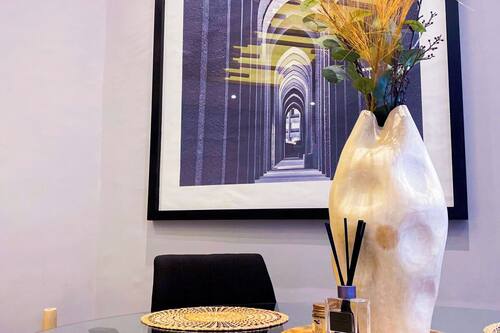 Luxury-Apartment, Stadtblick | Esszimmer