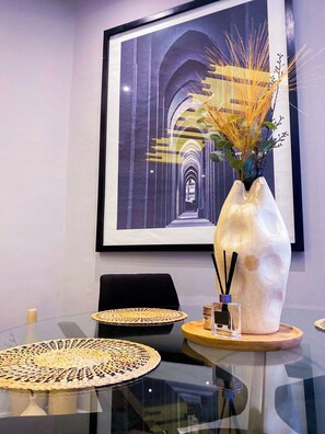 Luxury Apartment, City View | Dining room - Downtown Gem - View of the old medina (Rabat)