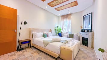 Luxe appartement, uitzicht op stad | 2 slaapkamers, een strijkplank/strijkijzer, gratis wifi