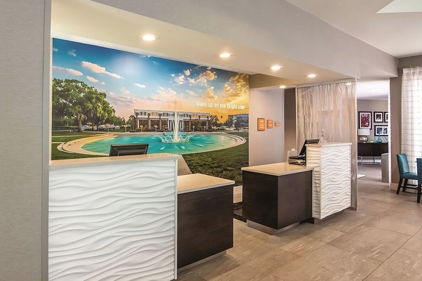 Check in smoothly at a bright, welcoming front desk.