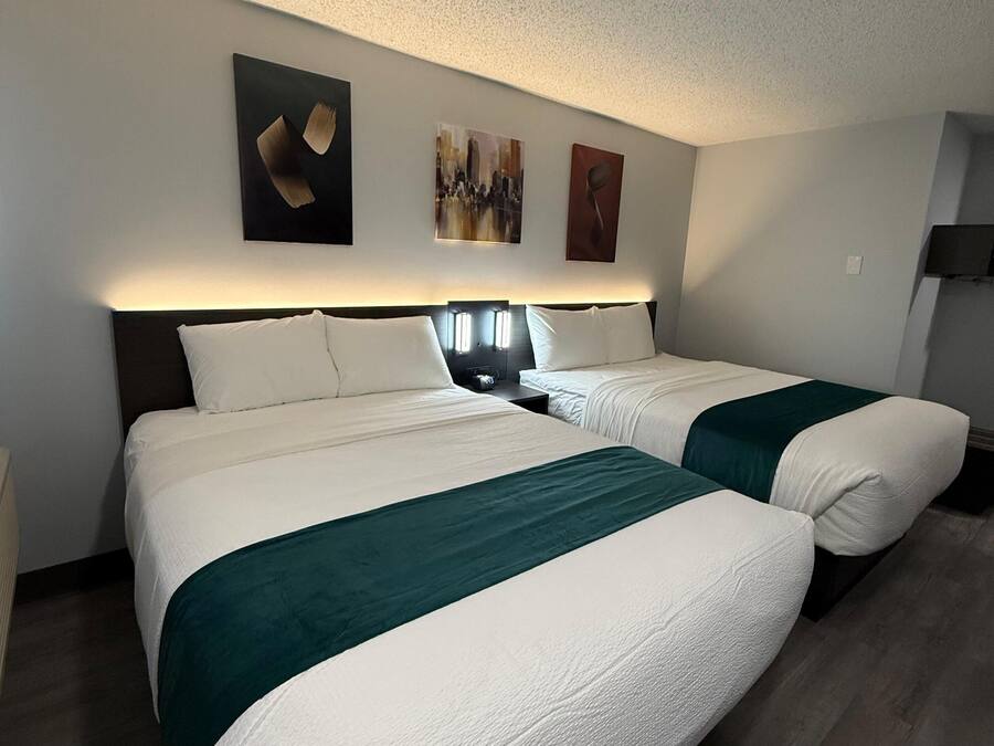 Double Room, 2 Queen Beds, Non Smoking | Premium bedding, down comforters, pillowtop beds, desk