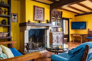 TV, fireplace, ping pong