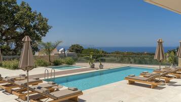 Outdoor pool, a heated pool