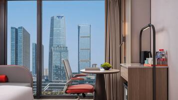 2 Double Standard Extra Floor Space | Down duvets, desk, blackout curtains, soundproofing