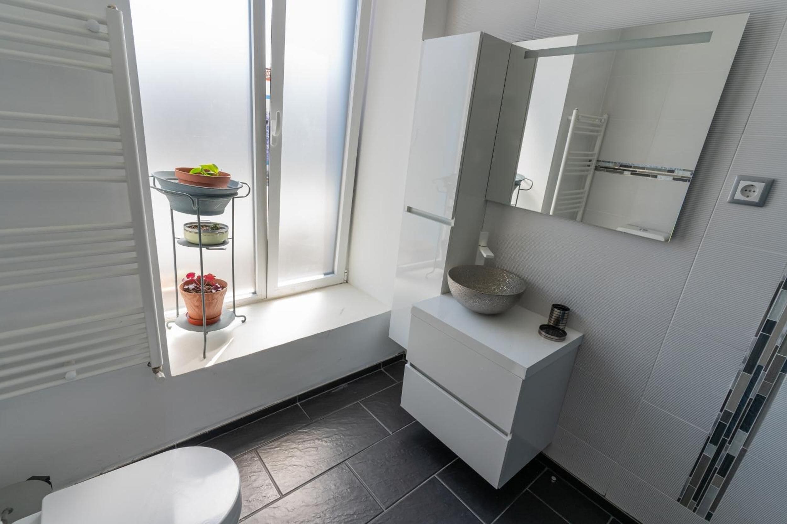 Suihku, hiustenkuivaaja, pyyhkeet