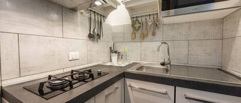 Réfrigérateur, micro-ondes, plaque de cuisson, lave-vaisselle