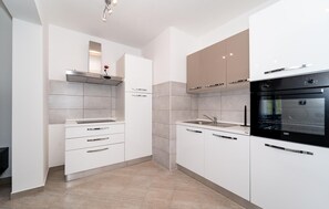 Fridge, oven, stovetop, dishwasher
