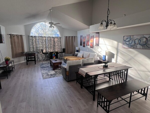 Smart TV, video games, foosball