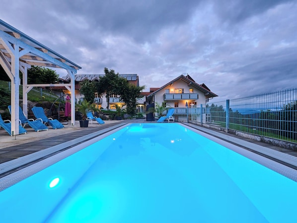 A heated pool