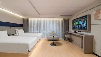 舒適雙人房 | 迷你吧贈品、免費 Wi-Fi、床單