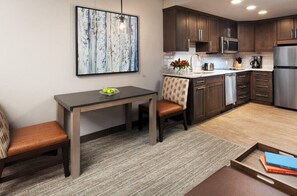 Fridge, microwave, dishwasher, coffee/tea maker