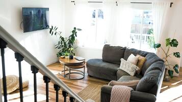 Smart TV y chimenea