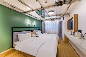 高級寢具、布置獨特、免費無線上網、床單