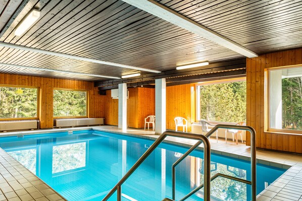 Indoor pool, a heated pool