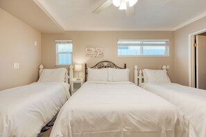 3 habitaciones, cuna de viaje, wifi gratis y ropa de cama 