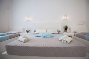 Family Room, Patio | In-room safe, free WiFi - Blue Island Hotel (Santorini)