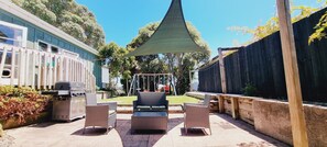 屋外ダイニングエリア