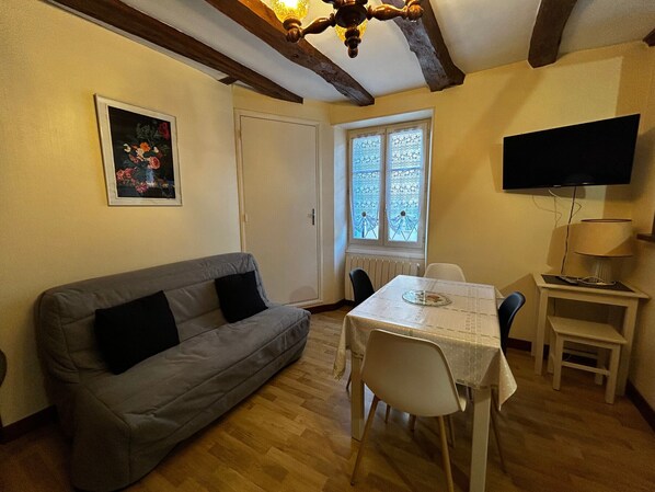 TV - Charming T2 in La Roche-Posay center with WIFI and free parking (La Roche-Posay)