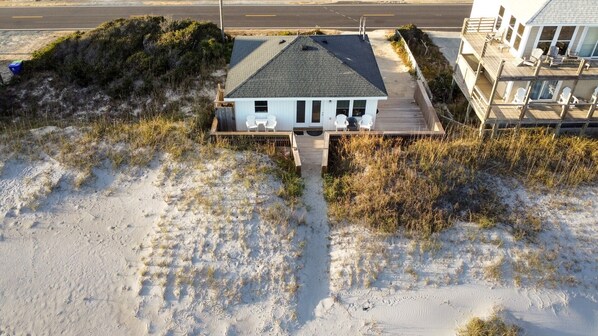 Exterior - Sea Biscuit: Oceanfront 2BR getaway in Surf City, perfect for up to 7 guests! (Surf City)